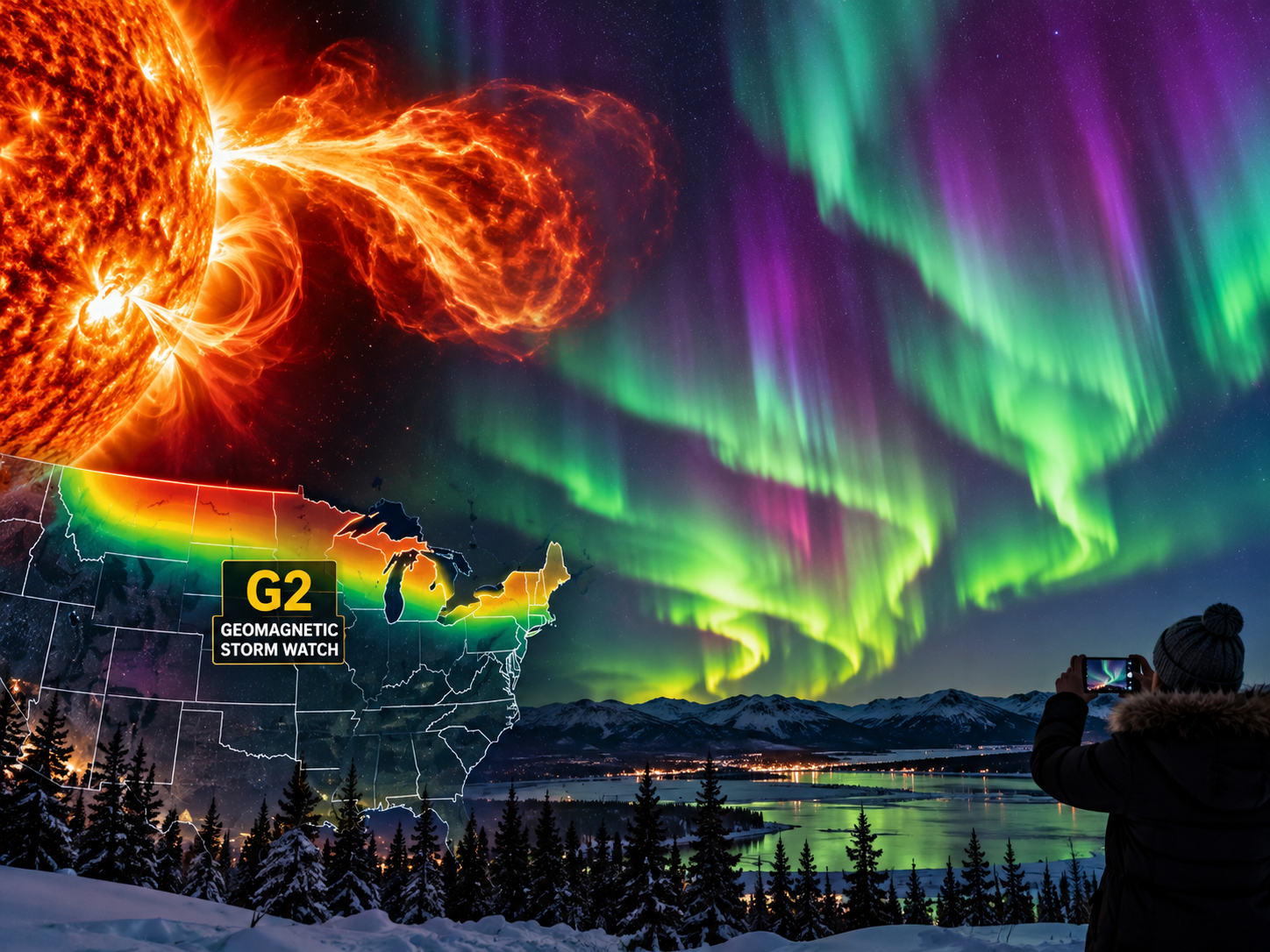 Northern lights: Multiple solar eruptions and coronal mass ejections ...