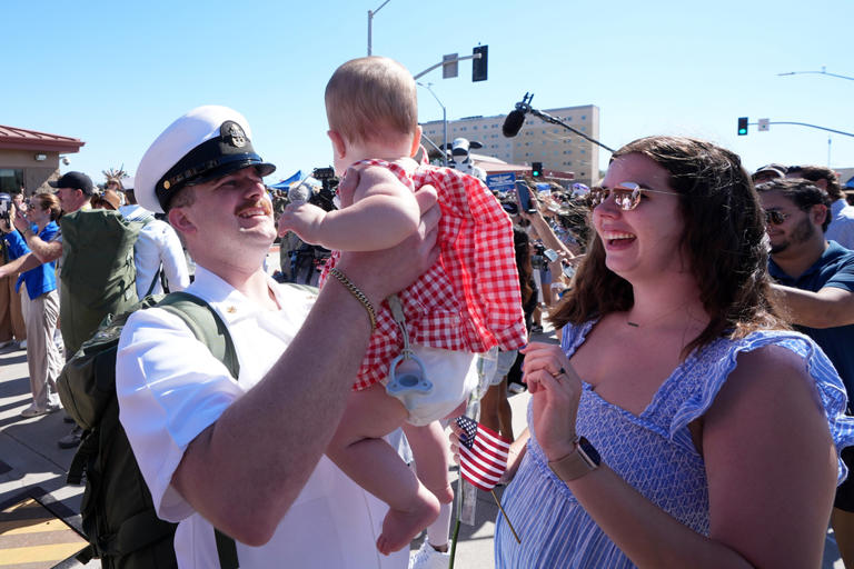 The long-deployed USS Lincoln returns home to San Diego Bay