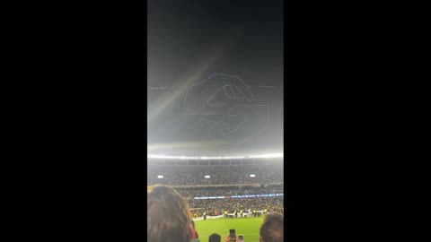Argentina: Sponsor logo draws boos at Messi farewell drone show