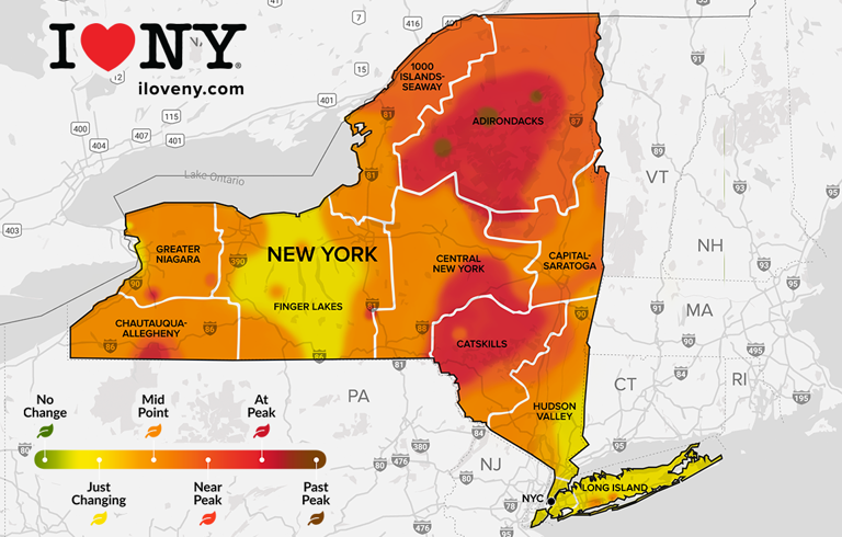 Peak fall foliage in New York: Where to see the best fall colors this ...