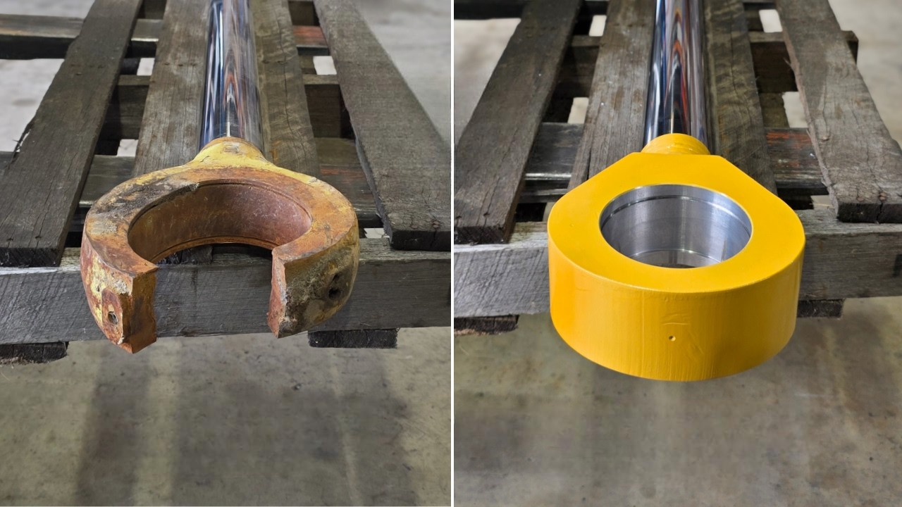 Repairing a broken cylinder rod eye