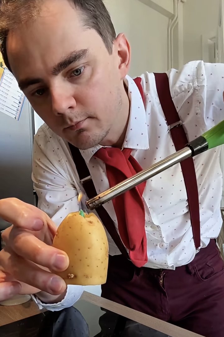 Infinite potato candle trick