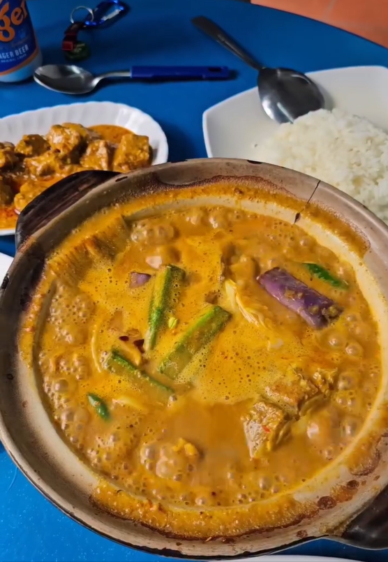 Fish tail curry with rich spiced flavor