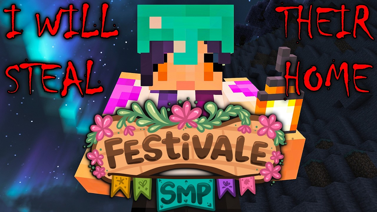 I Tried Being a Minecraft YouTuber ...but STEAL HOUSES (Festivale)