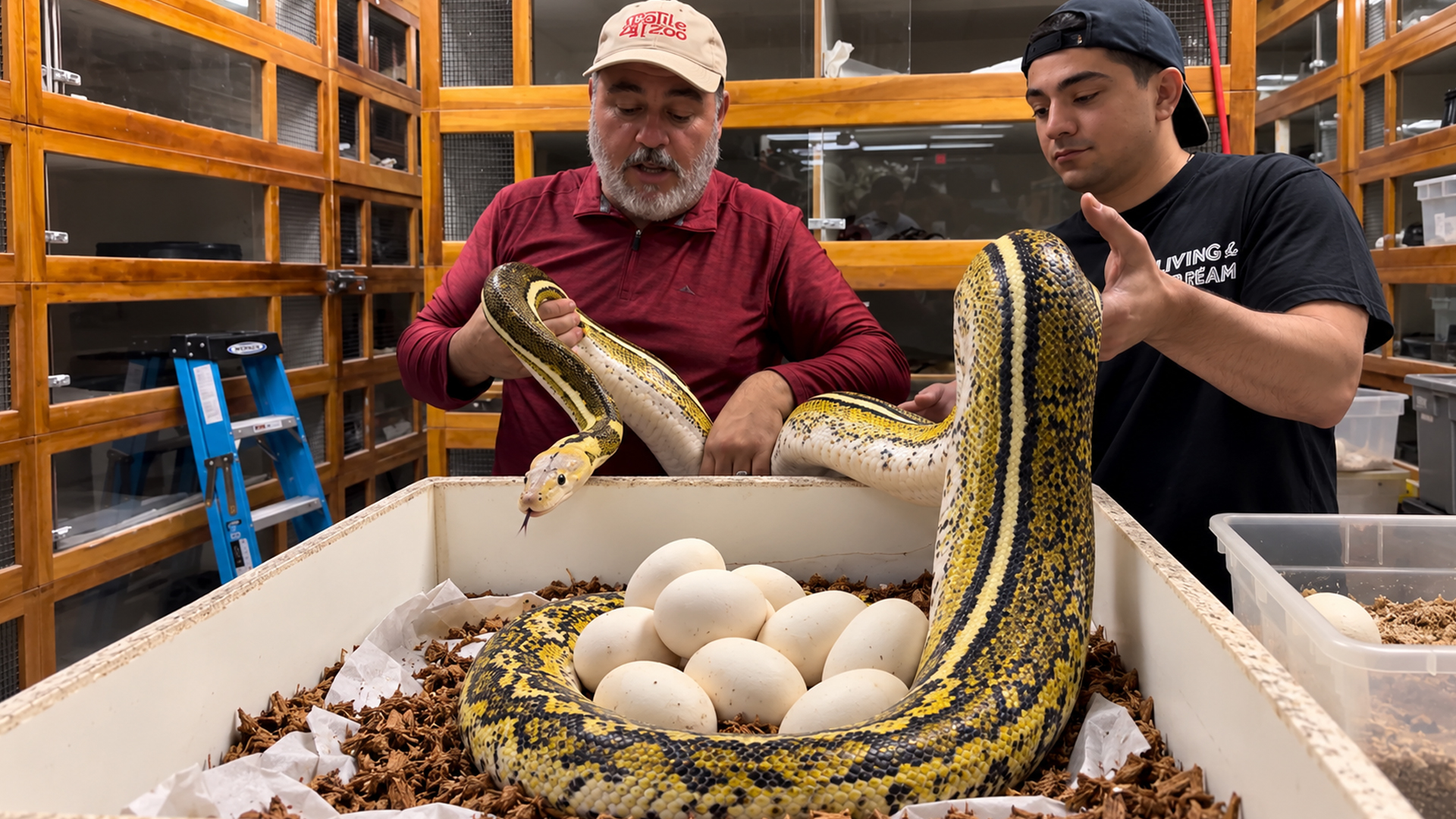 Giant python lays a massive genetic jackpot