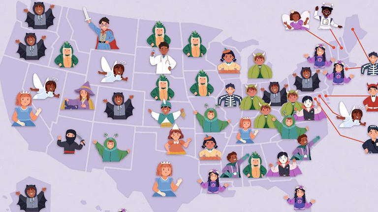 Every state's favorite Halloween costume, mapped