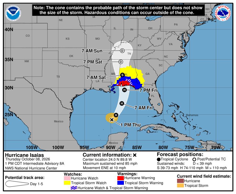 Hurricane Isaias forecast to strike Florida. Tampa Bay could see some flooding