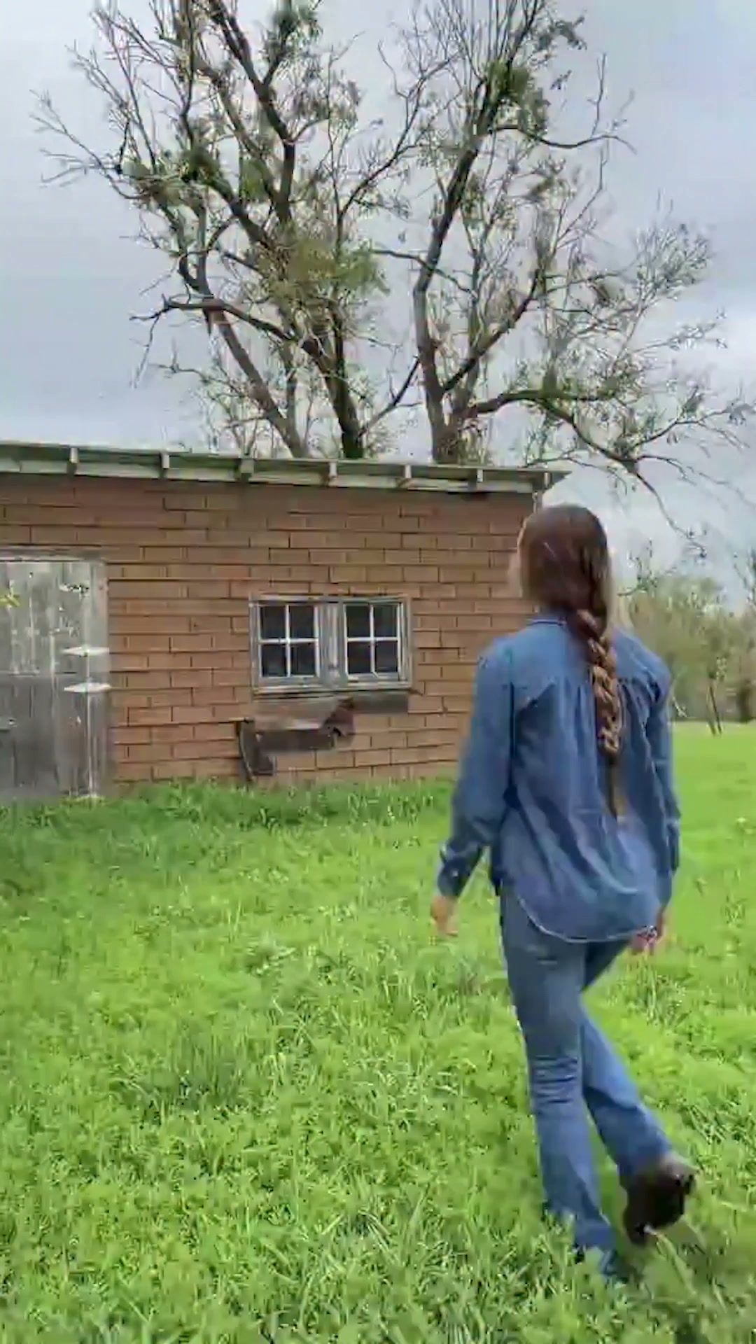 Exploring an abandoned barn on the farm