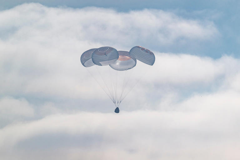 SpaceX Crew-12 splash down off coast of California after ISS mission