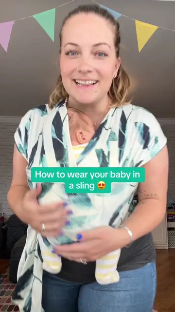 How I safely wrap my newborn in a baby sling