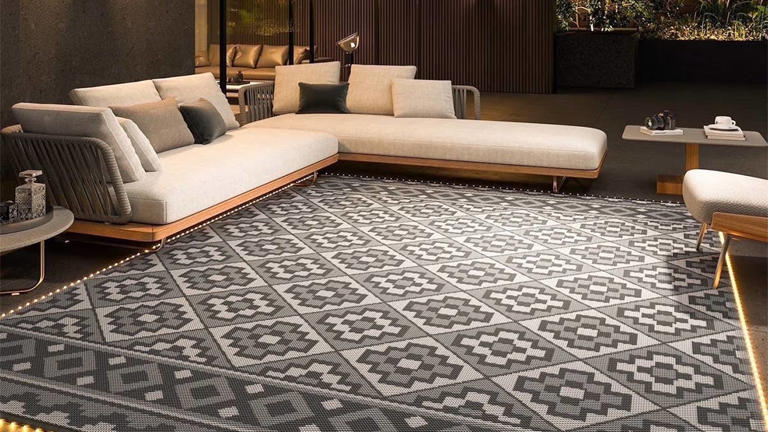Walmart is selling a 9x12-foot outdoor area rug with built-in lights ...