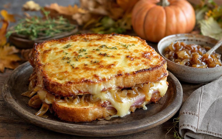 Croque-monsieur d’automne : la recette Marmiton au Comté et compotée d ...