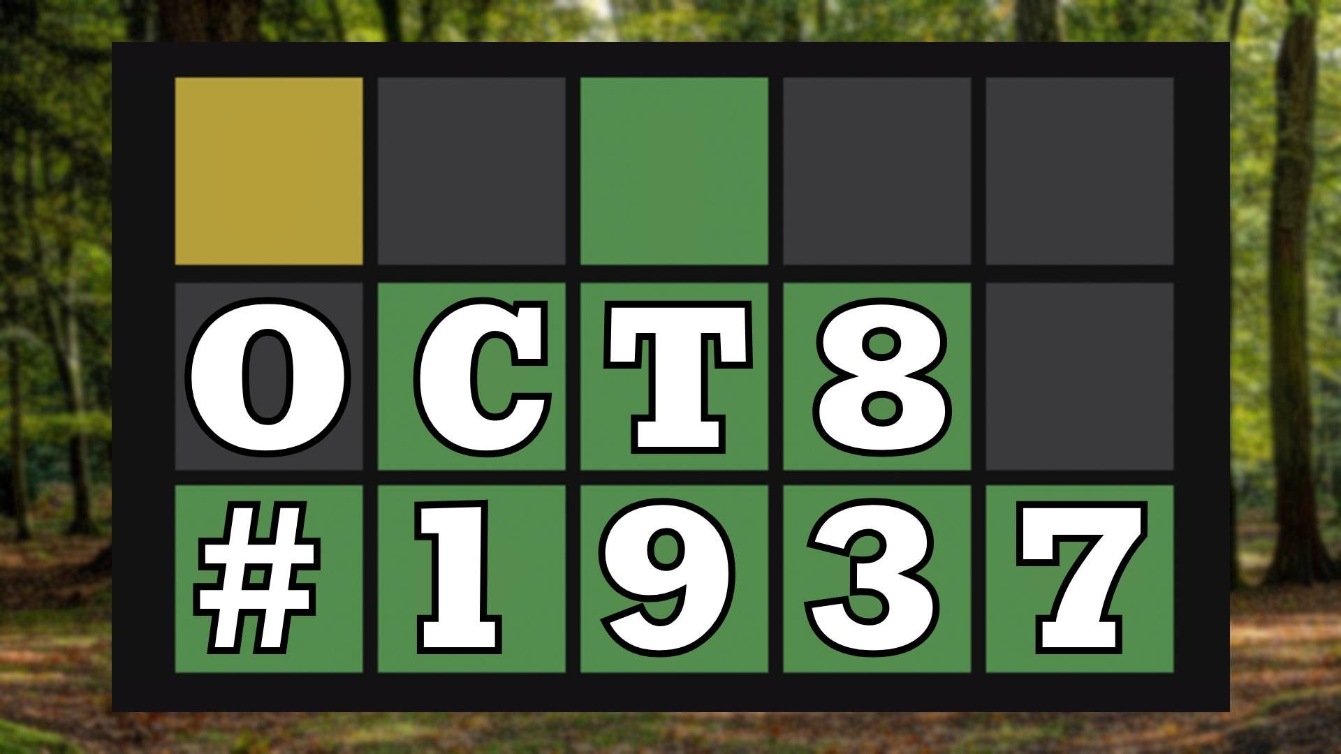 Today's Wordle hints & answer - October 8, 2026 (Puzzle #1937)