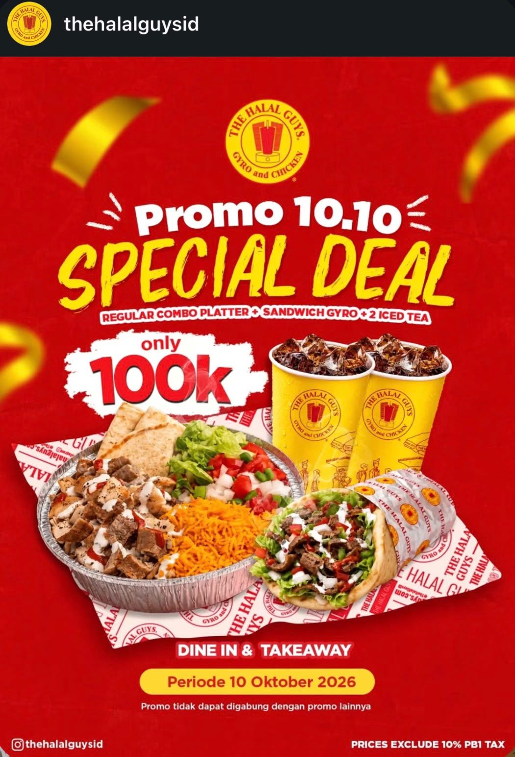 8 promo makanan dan minuman 10.10 Oktober 2026, ada menu Rp10 ribuan