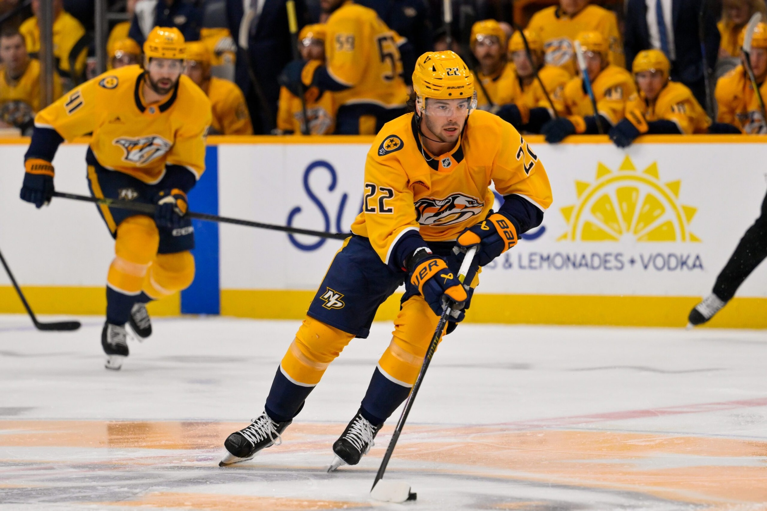 Predators’ Mavrik Bourque, William Trudeau leave game with upper-body ...
