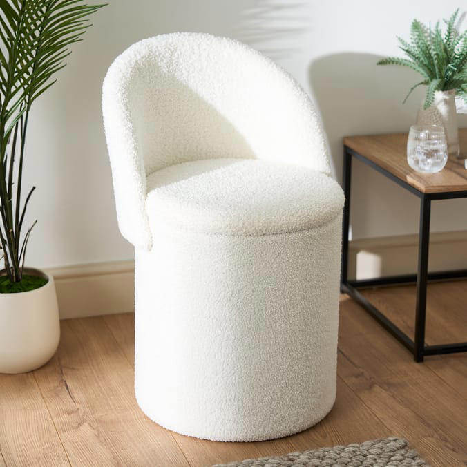 Home Bargains' £29 cosy bouclé arm chair has hidden storage and is ...