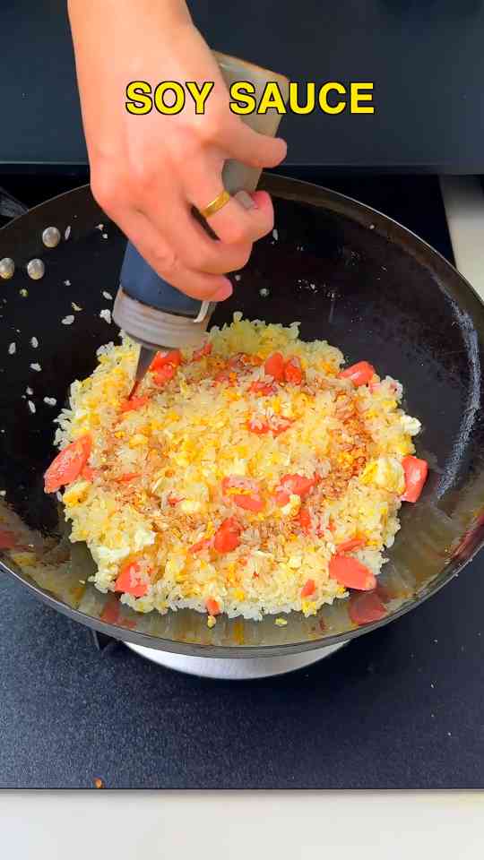 Hot dog and chip fried rice experiment