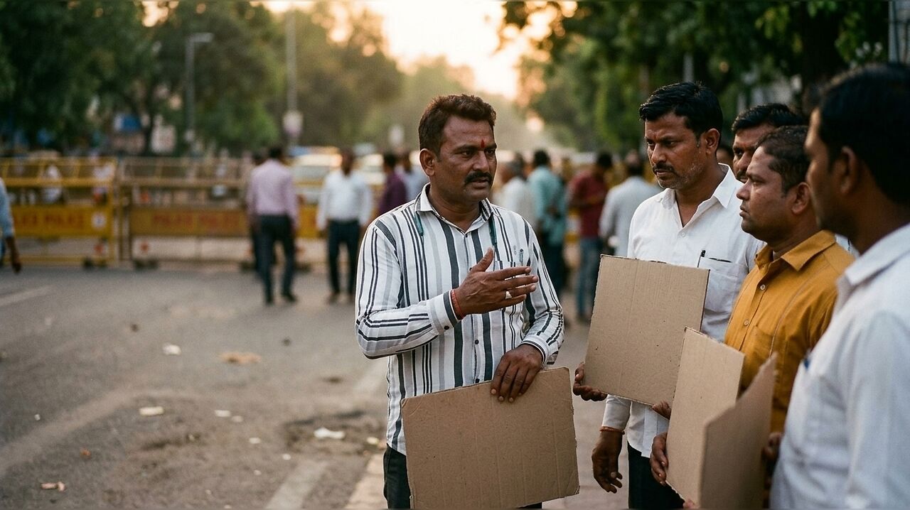 Lal Hit Janata Party stages counter-protest in Delhi ahead of CJP ...
