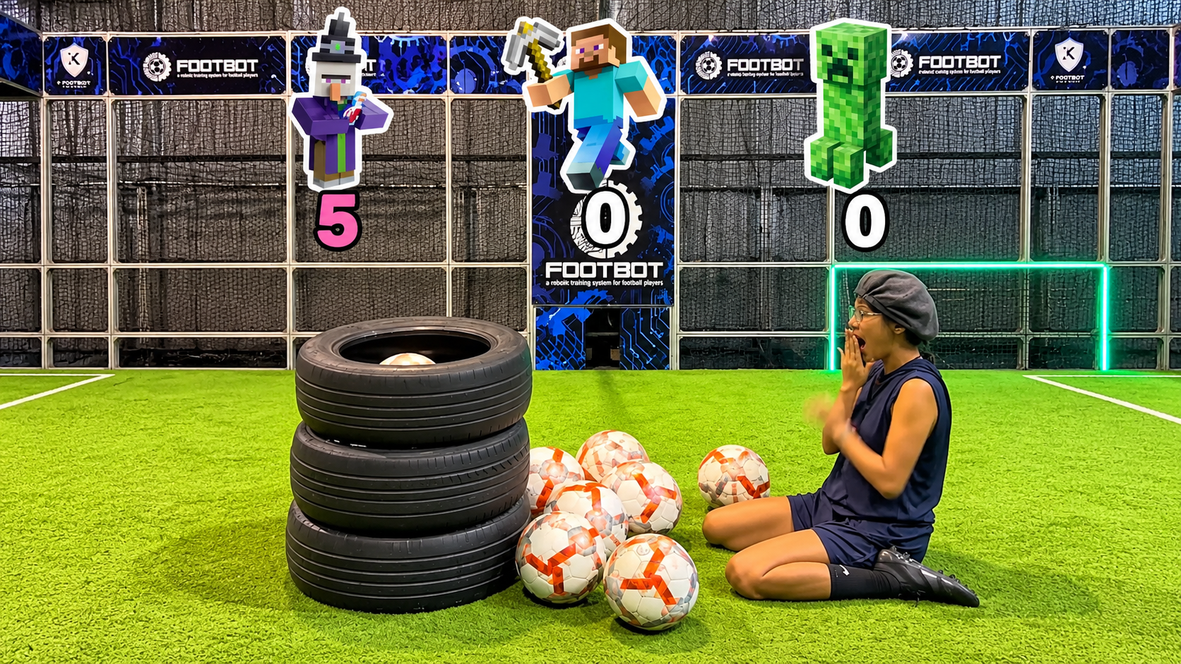 Epic football challenges goalkeeper saves and skill tests