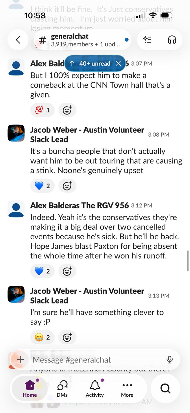 Talarico volunteer group privately frets about his 12-day absence from ...
