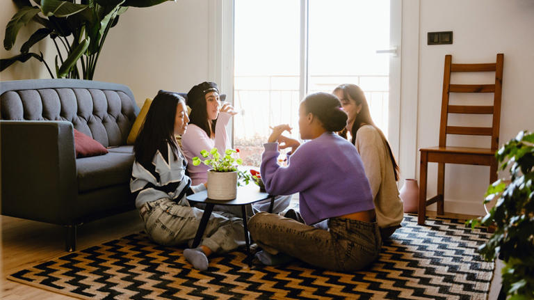 IKEA's colorful cushion is a great solution for more seating space in ...