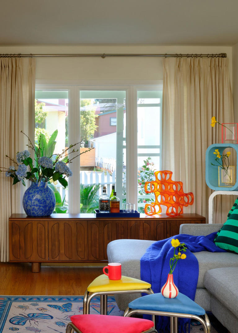 This small, sunshine-yellow five-person family home has a strict no ...