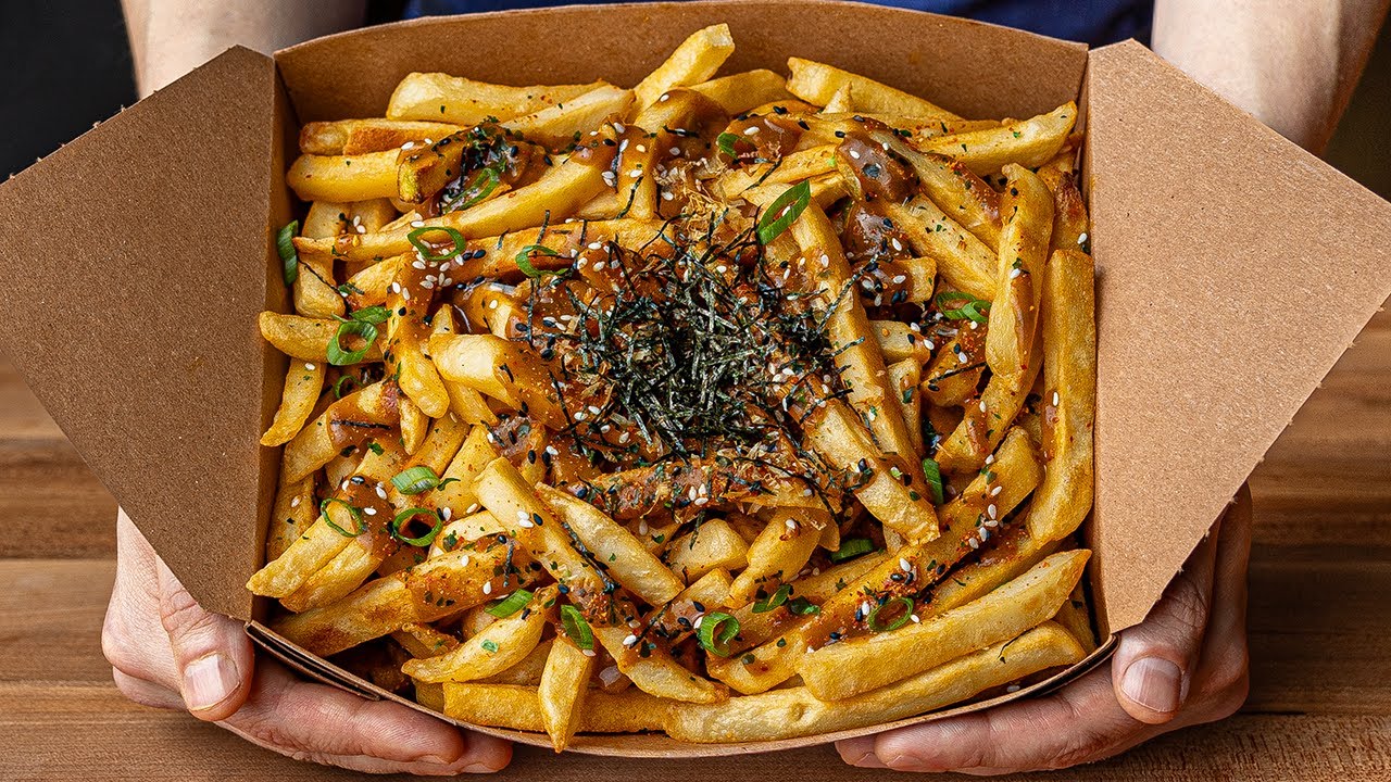 Crispy Japanese curry fries: Loaded fries with izakaya-style sauce!
