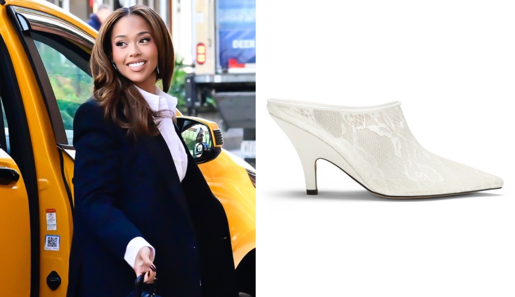 Jordyn Woods shows off her own bridal heels for NYC photo shoot