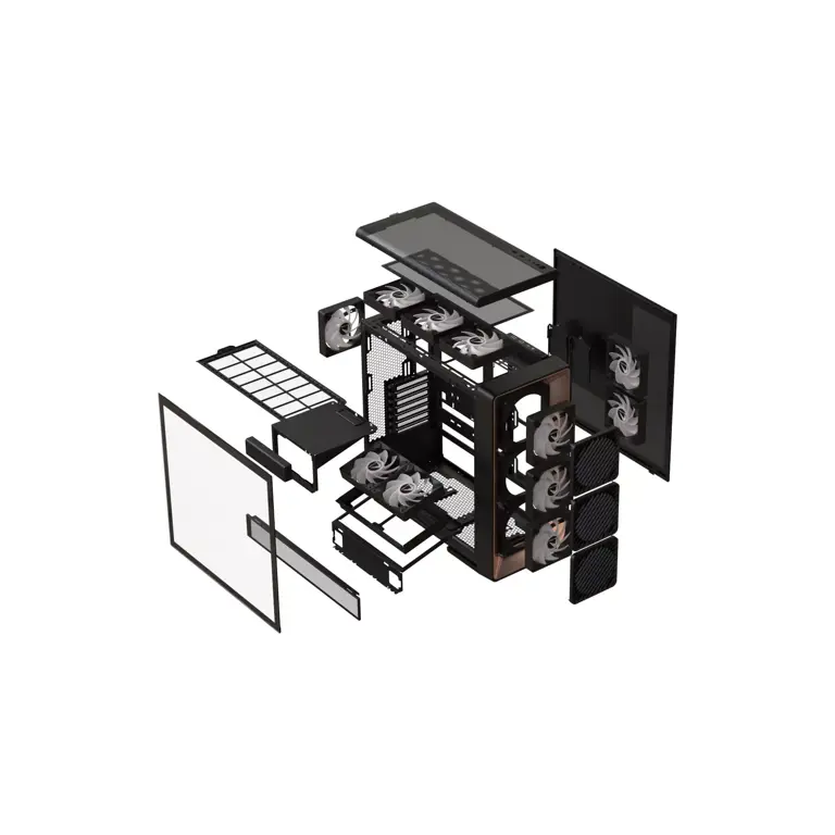 Formula V Line Air Power G10 PC case with three tilting front fans now ...