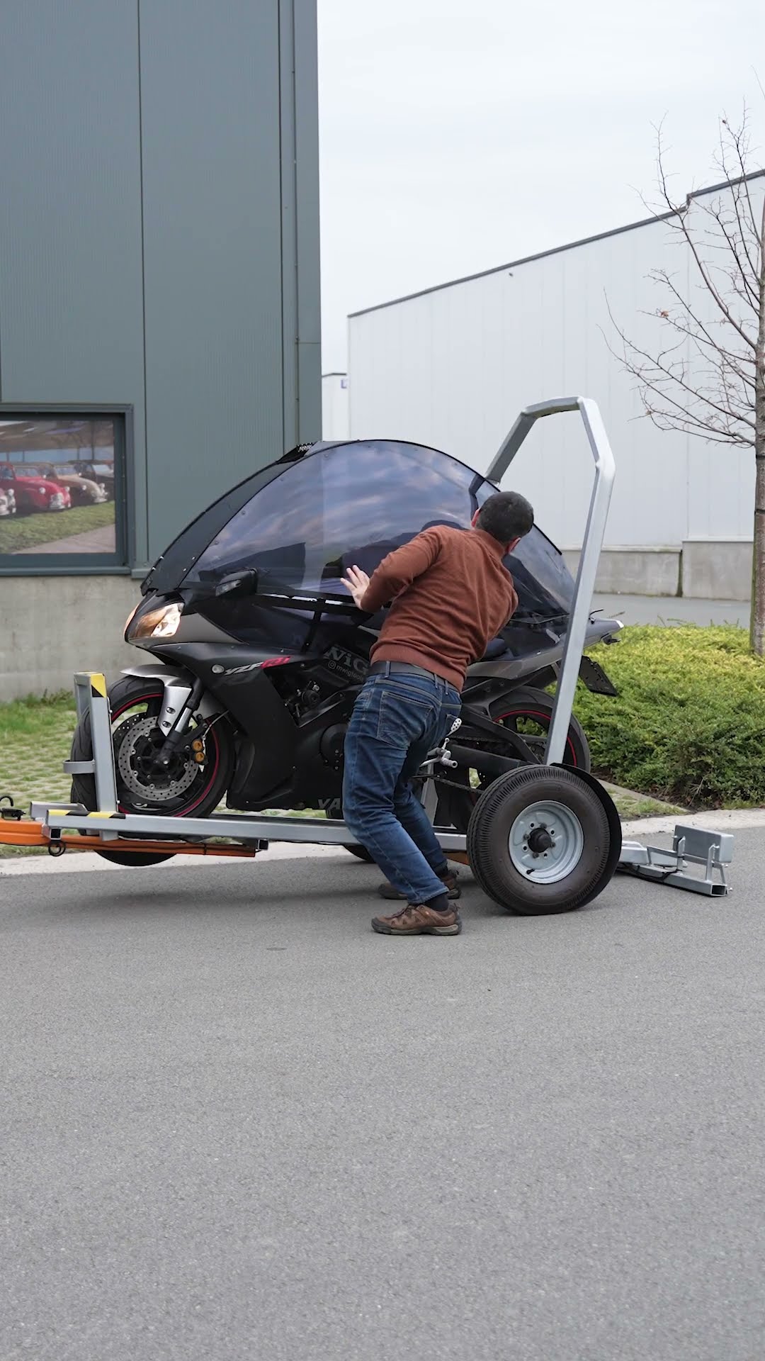 Insane bike mod with roof & trailer #shorts