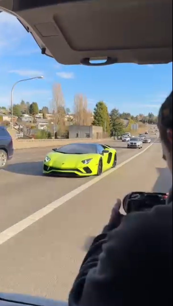 Lamborghini Aventador S cinematic bridge drive with epic V12 sounds