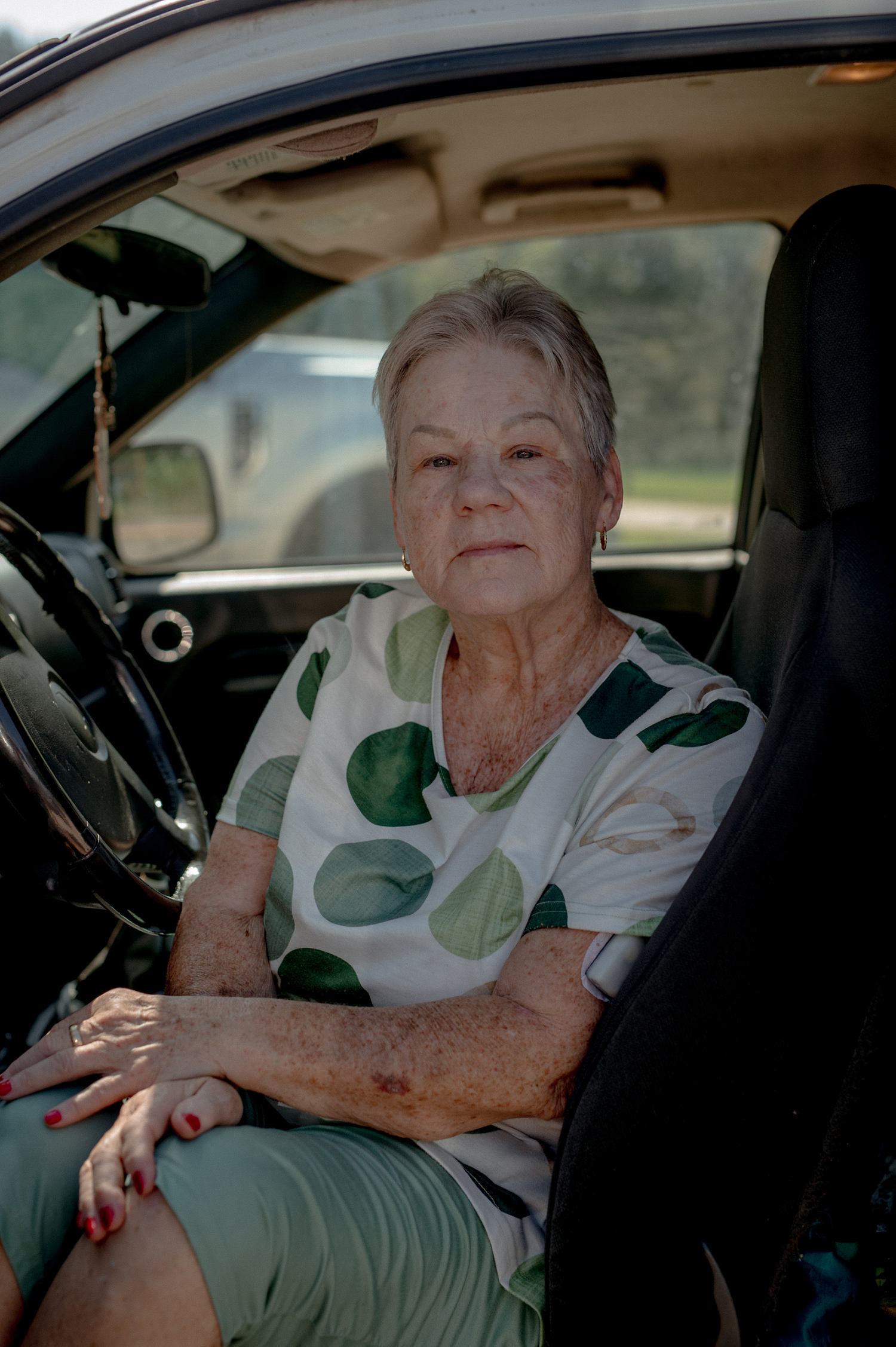 Bonnie Newsome, a retired school bus driver, said her Social Security check isn't enough to cover her bills and groceries. (Mike Belleme for NBC News)