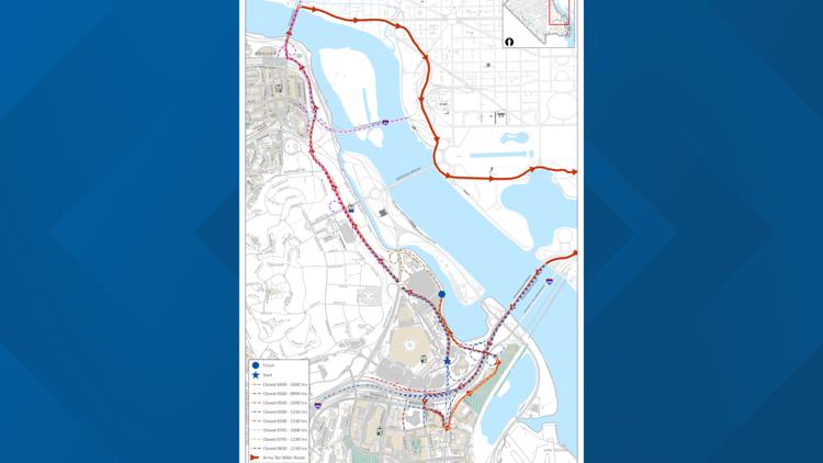 Army Ten-Miler 2026: Road closures and parking restrictions