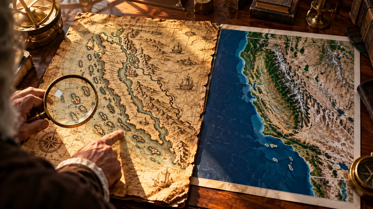 They compared 400-year-old maps of California… then found strange ...