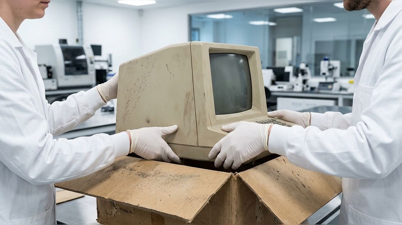 Rare Canadian-built AES Alphaplus 12 computer unearthed after decades ...