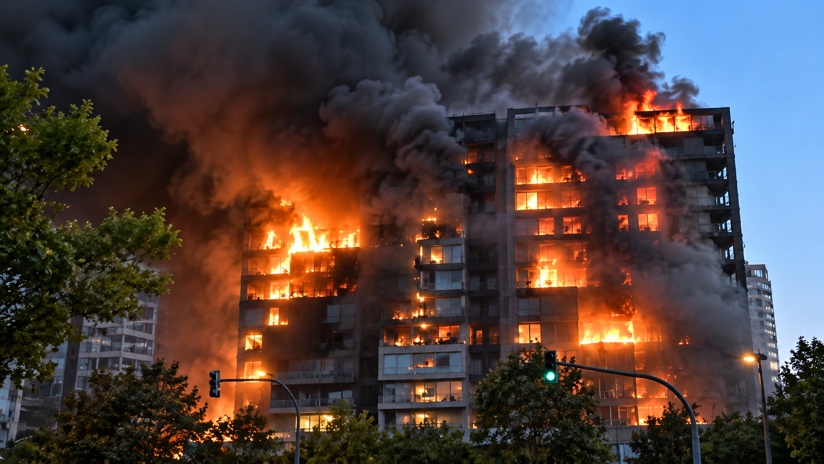 Residents were told to stay inside their apartments during a massive ...