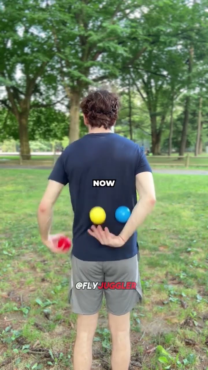 Master 3-ball blind behind-the-back juggling!