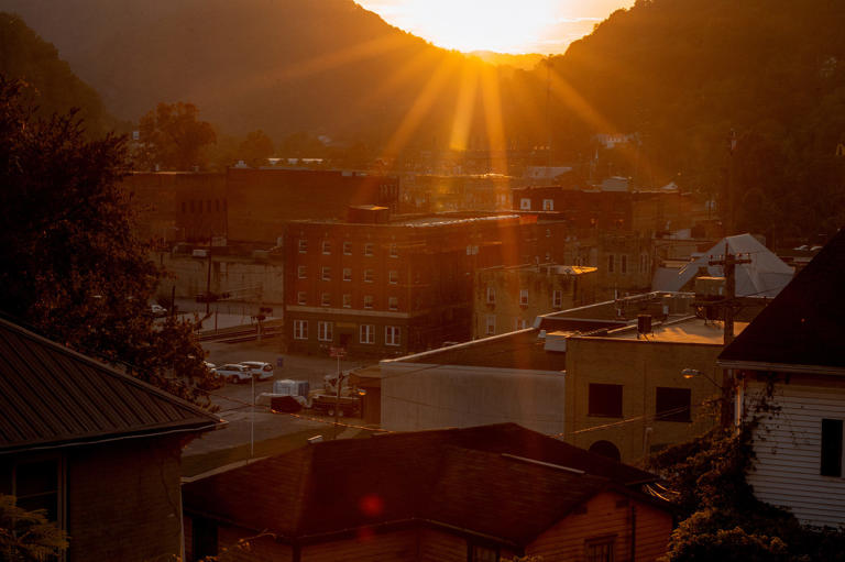 Downtown Logan, W.Va., is one of the declining coal mining communities where people have been struggling to meet new food stamp requirements. (Mike Belleme for NBC News)