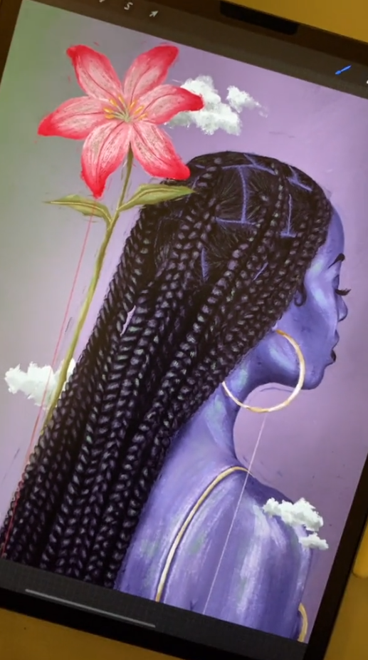 Tonight’s art work in progress