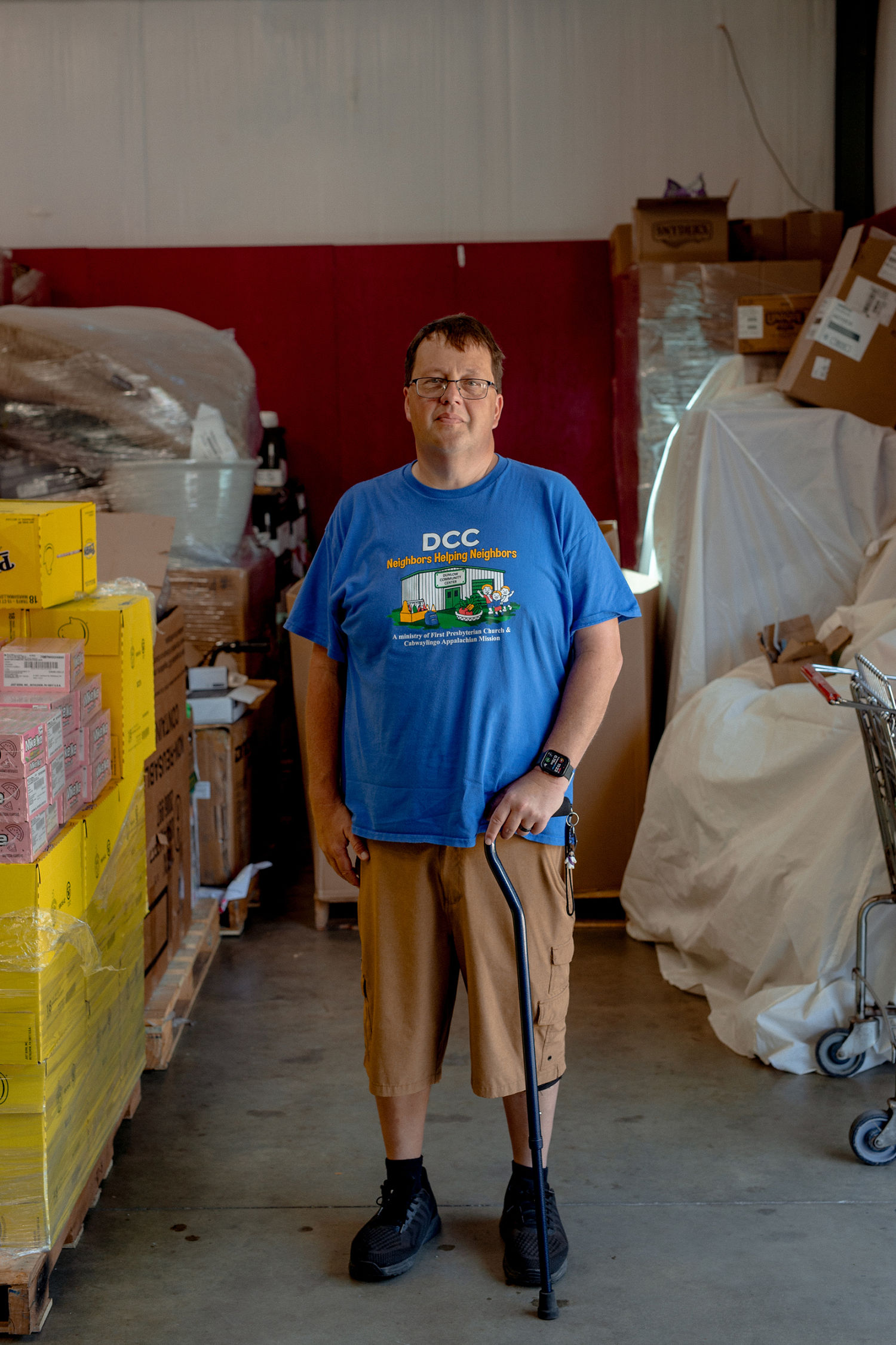 Bill Likens, director of community outreach for Cabwaylingo Presbyterian Chapel, grew up hungry in Dunlow. Now he works to make sure that doesn't happen to other kids. (Mike Belleme for NBC News)