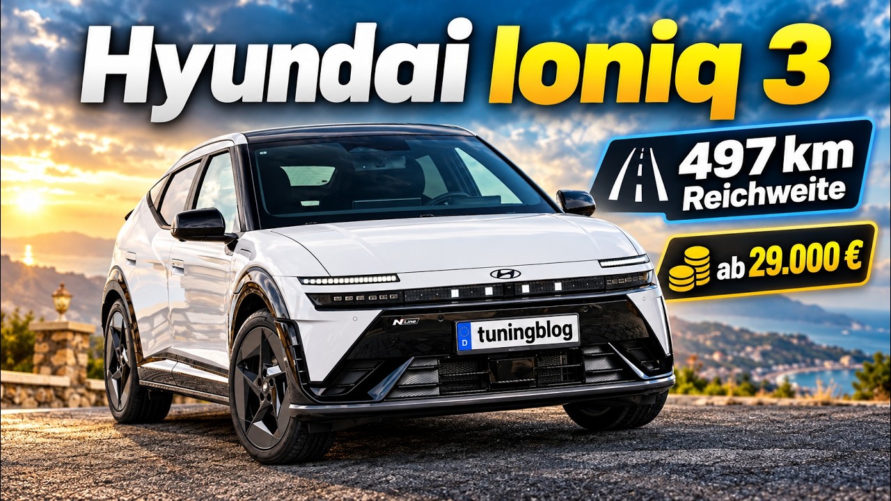 Hyundai Ioniq 3 in Atlas Weiß – Elektro-Hatchback ab 29.000 € im Check