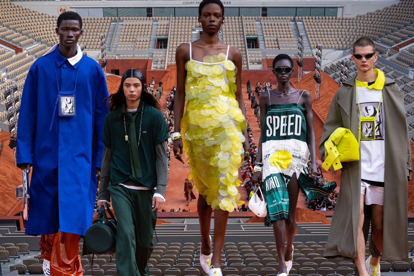 Lacoste turned Roland-Garros into a giant clay-colored runway for ...
