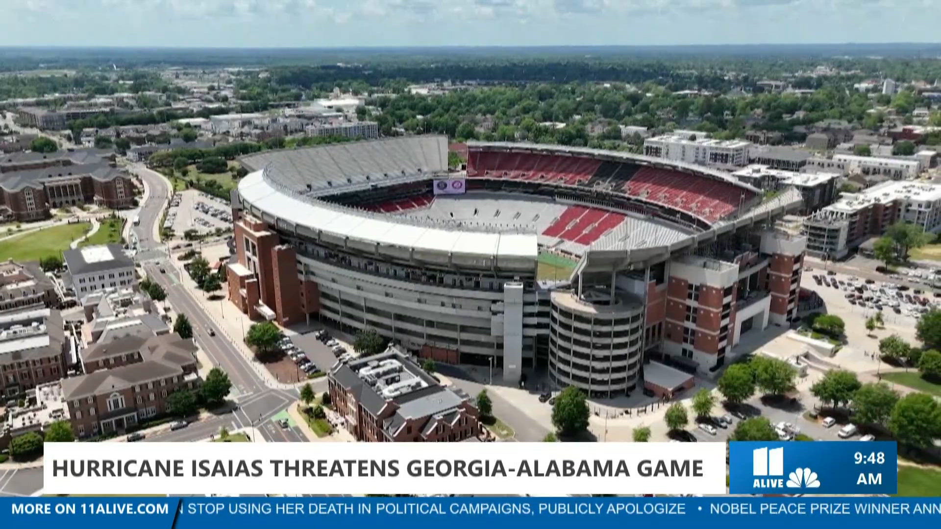 Isaias looms over Tuscaloosa and Georgia Tech games