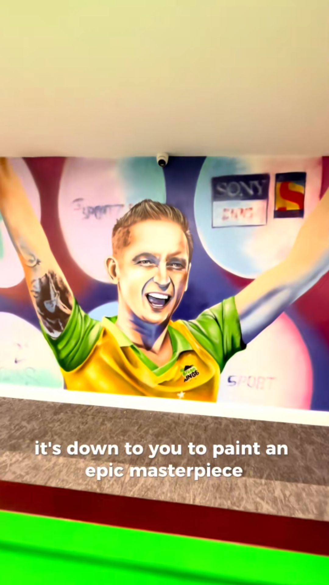 Custom snooker champion wall mural | Amazing sports themed graffiti art ...