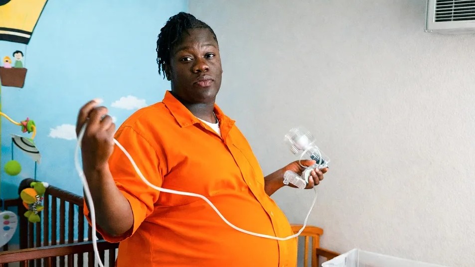 She gave birth in prison