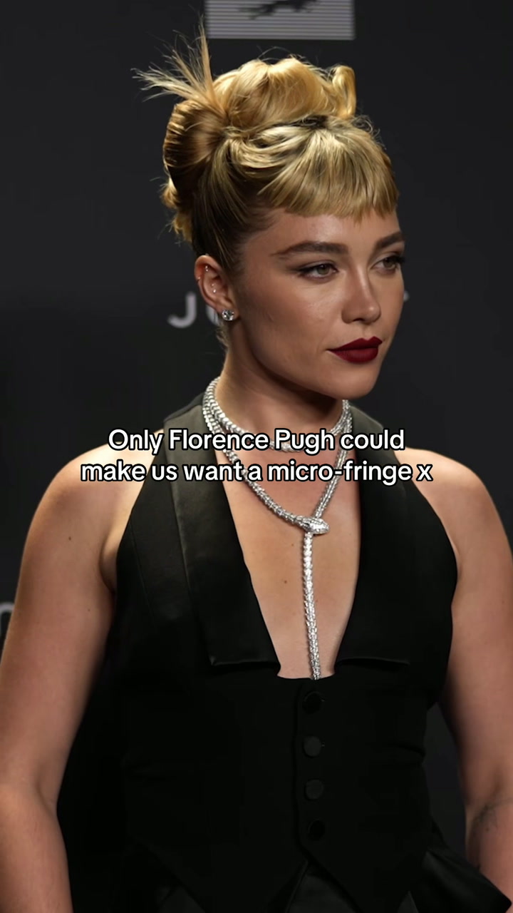 Florence Pugh rocks a bold micro-fringe
