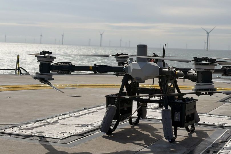 Cargo drones deliver toolkits to wind turbines in the North Sea in ...