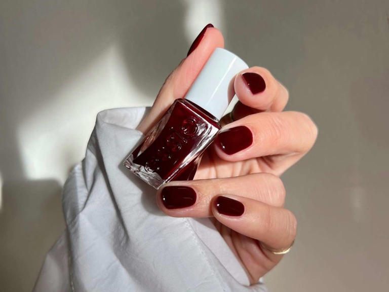 Cherry noir nails are taking over for fall 2026