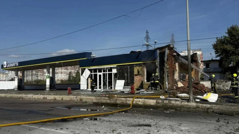 Ukrainian petrol stations fortified with sand and concrete to keep ...