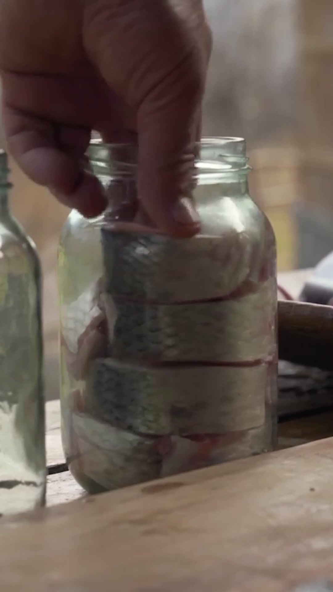 Fish cooking in the jar!
